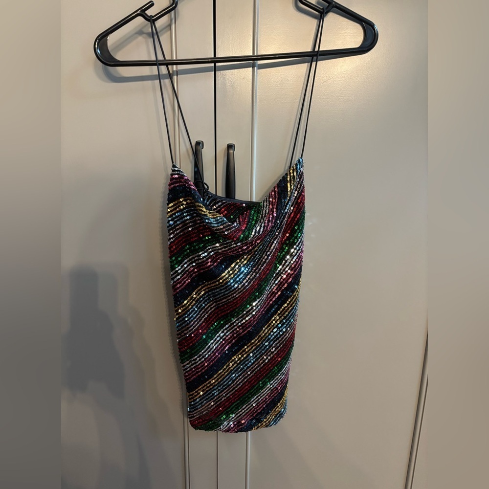Milly Multicolor Sequin Top SPARKLING ! Bling! HOLIDAY